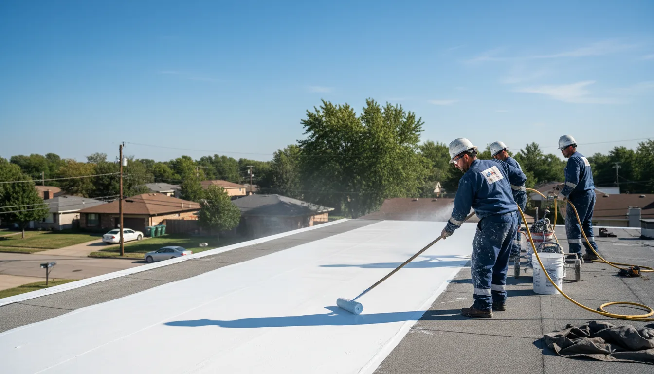 Commercial roof coating in North Hills, CA near me